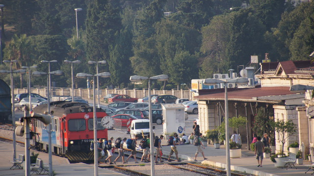 Backpackers arriving at Split