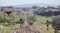 NR76 leading steel through Yass Junction