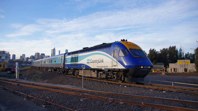 XPT departing Melbourne