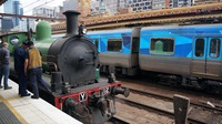 Steamrail's Y112 at Flinders St