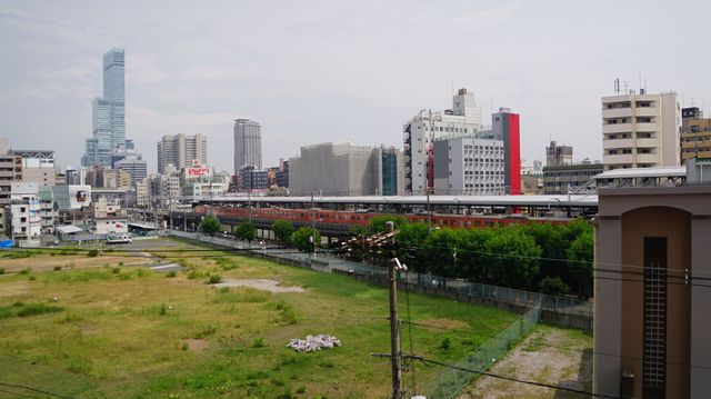 Shin-Imamiya Station from balcony