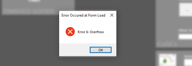 Error 6 Overflow