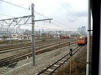 A staging yard on the Loop Line in Osaka