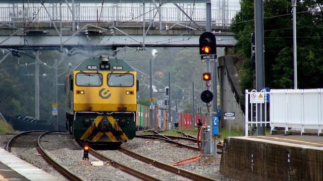 Southbound Freight through Wyong