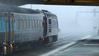 XPT drags the rain in to Maitland Station