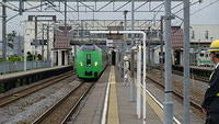 Super Hakucho entering Kikonai Station