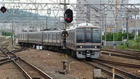 EMU starting service from Takatsuki