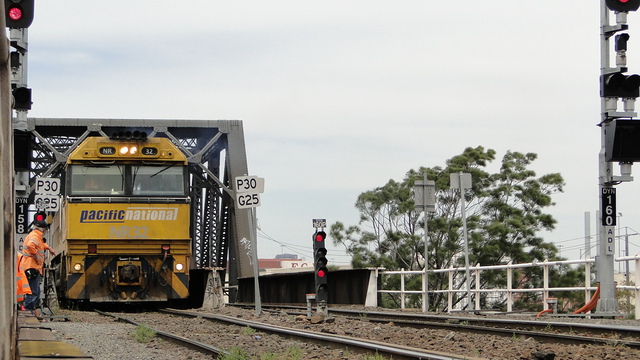 NR32 leading freight out of Melbourne