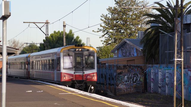 Sprinter passing Middle Footscray