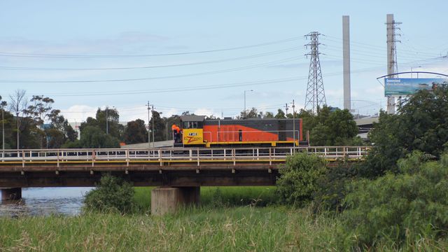 Y145 passing over the canal