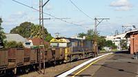NR88+NR36 on steel passing Middle Footscray