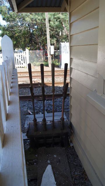 Point levers at Jewell Station